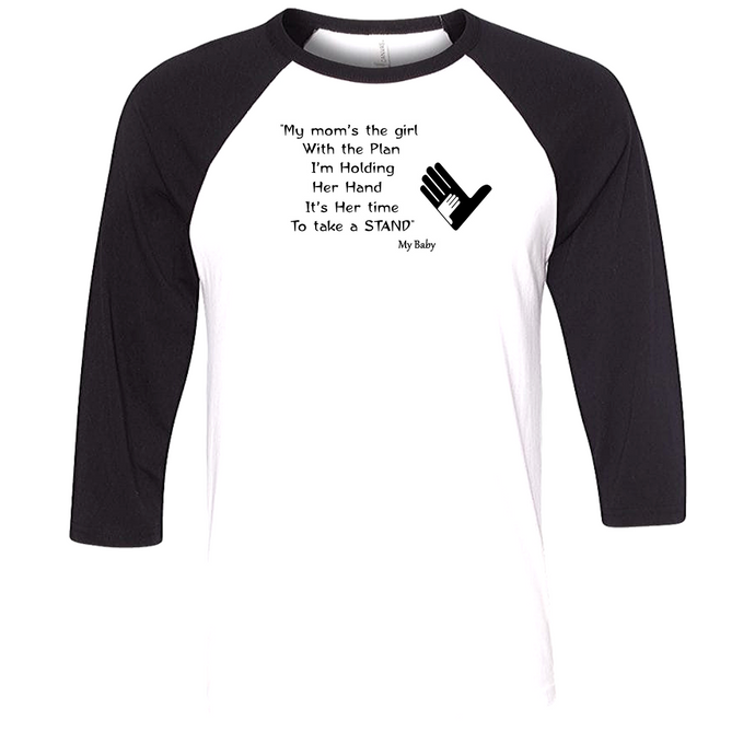 Mom 3/4  Sleeve Raglan Tee